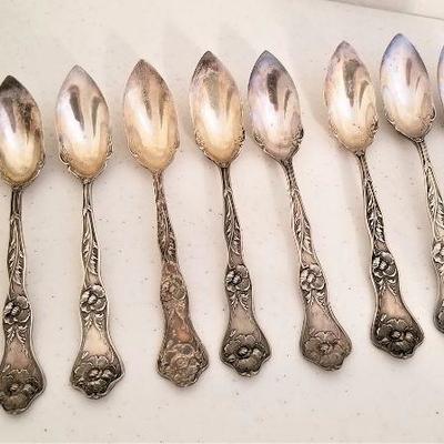 Lot #210  Lot of Antique Silver Plate Grapefruit Spoons