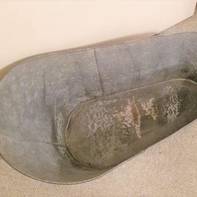 Lot #211  Vintage Galvanized Child's Bathtub