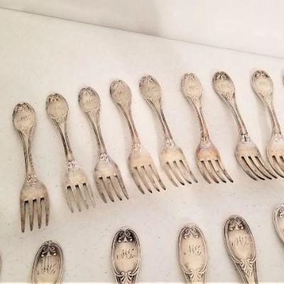 Lot #212  Lot of Antique Silverplate Flatware