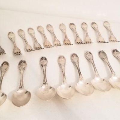 Lot #212  Lot of Antique Silverplate Flatware