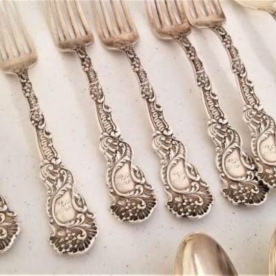 Lot #216  Sterling Silver Lot - 17 pieces - Gorham Greenleaf & Crosby - Engraved