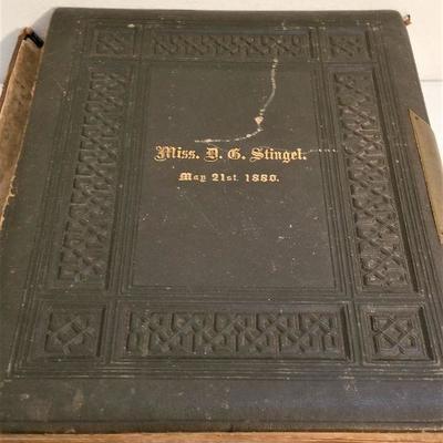 Lot #222  Antique photo Album with many 19th Century Cabinet Card photographs and CDVs