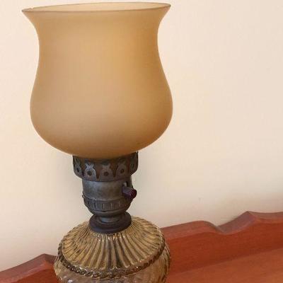 B12: Amber Glass Lamp