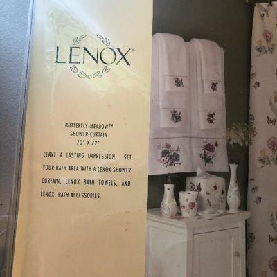 B32: Lenox Butterfly Shower Curtain, Rings, Towels and More