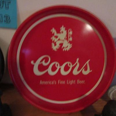 LOT 113  COORS TRAY, BEAM BOTTLE & MORE