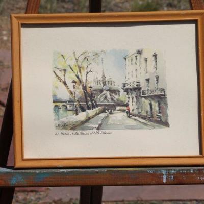 Lot 2-109: Vintage French Impressionist Fine Art Lithograph Framed + Pencil Signed {7.5