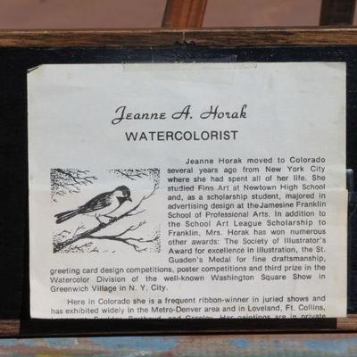 Lot 2-126: Vintage Jeanne A Horak Watercolor FRAMED {7