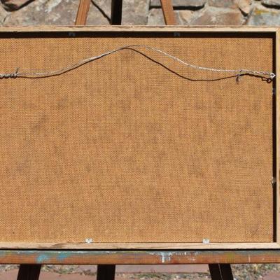 Lot 2-132: Vintage French Impressionist SIGNED Lithograph Framed {17.5" x 13"}