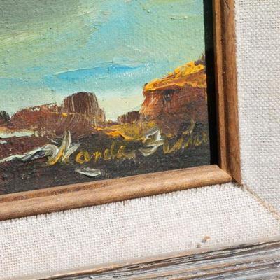 Lot 2-138: Vintage Framed Oil Painting SIGNED by WANDA FISHER {18