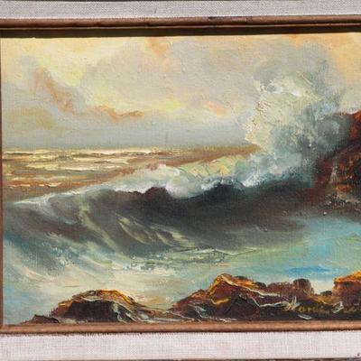 Lot 2-138: Vintage Framed Oil Painting SIGNED by WANDA FISHER {18