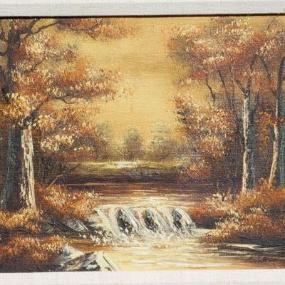 Lot 2-142: Vintage Babbling Brook Oil Painting {24