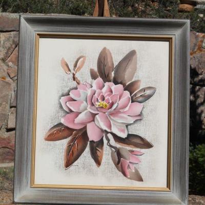 Lot 2-150: Vintage Flower Framed Art {22