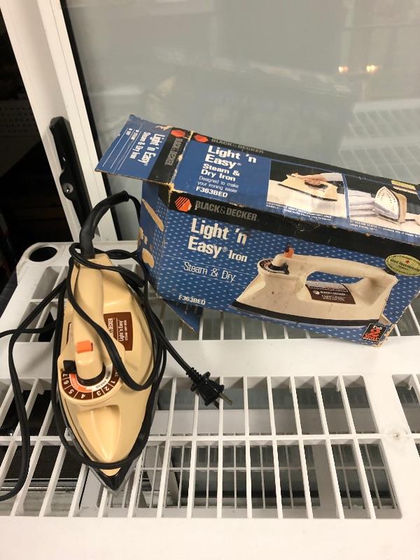 black and decker light and easy iron