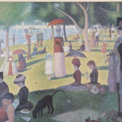 Lot 2-154: Large Print Framed by Georges Seurat 