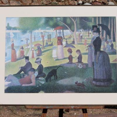 Lot 2-154: Large Print Framed by Georges Seurat 