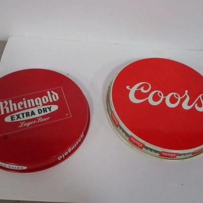 Lot 135 - Beer Trays - Round - Rheingold & Coors