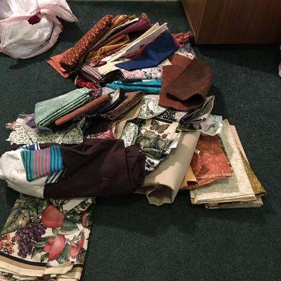 Lot 3 - Fabric, Sewing Table, & More