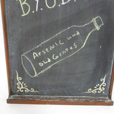 Lot 148 - Vintage 3D Wine Selection Menu Chalk Board Wood Sign 