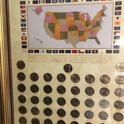 F59: 50 State Quarter Collection Framed