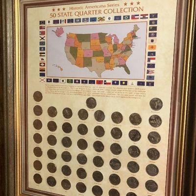 F59: 50 State Quarter Collection Framed