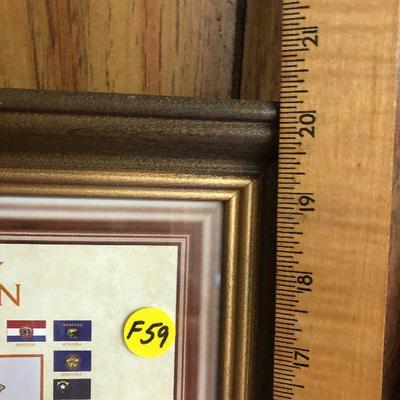 F59: 50 State Quarter Collection Framed