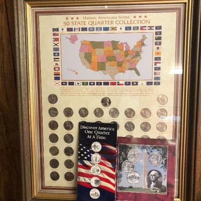 F59: 50 State Quarter Collection Framed