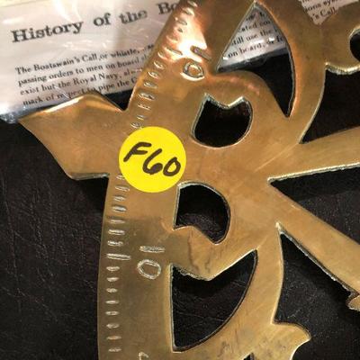 F60: Boatswain Calls and Nautical Decor