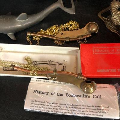 F60: Boatswain Calls and Nautical Decor