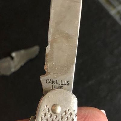 F61: Pocket Knives:  Camillus 1985, Buck 110, Forest Master Colonial and Sterling Pilot Wings