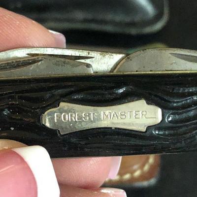 F61: Pocket Knives:  Camillus 1985, Buck 110, Forest Master Colonial and Sterling Pilot Wings