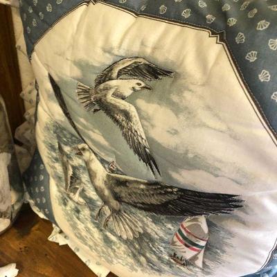 F62: Seagull Pillow and Nautical Decor