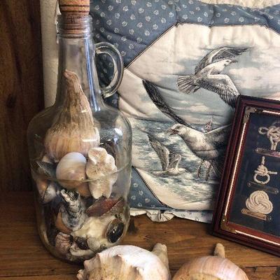 F62: Seagull Pillow and Nautical Decor