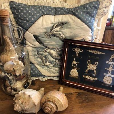 F62: Seagull Pillow and Nautical Decor