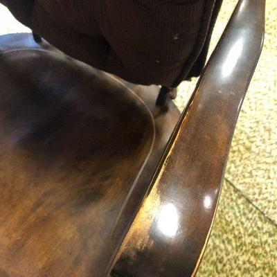 F64: Vintage Dark Wood Rocking Chair