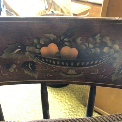 F64: Vintage Dark Wood Rocking Chair