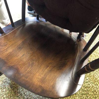 F64: Vintage Dark Wood Rocking Chair