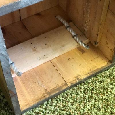 F73: Nautical Designed Tray Table and Rope Foot Stool