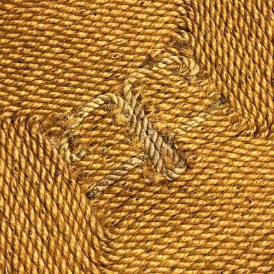 F73: Nautical Designed Tray Table and Rope Foot Stool