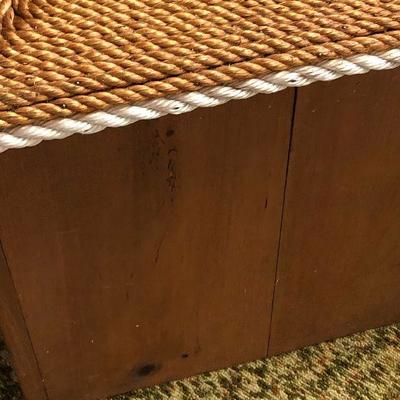 F73: Nautical Designed Tray Table and Rope Foot Stool