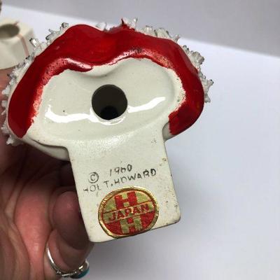 C26: Vintage Holt Howard Candle Holders Spaghetti Trim