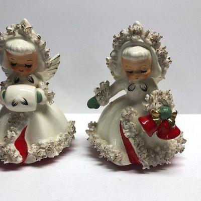 C26: Vintage Holt Howard Candle Holders Spaghetti Trim