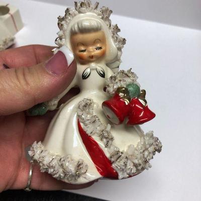 C26: Vintage Holt Howard Candle Holders Spaghetti Trim