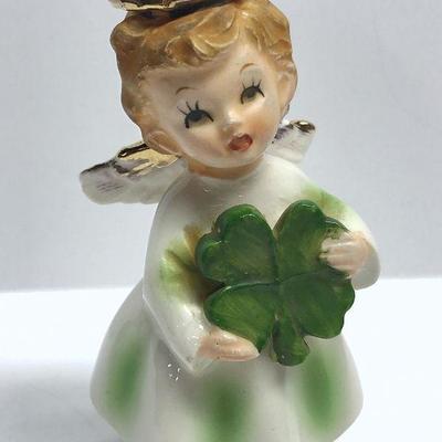 C27: Vintage March Angel w/Four Leaf Clover 