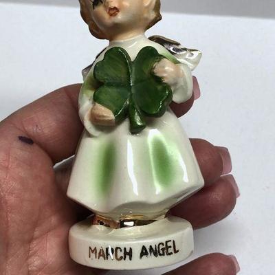C27: Vintage March Angel w/Four Leaf Clover 