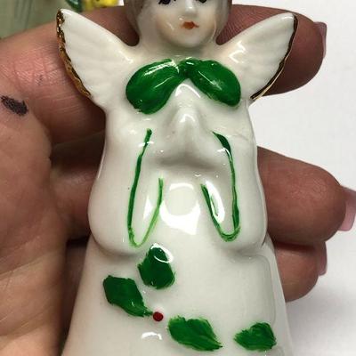 C31: Lefton Figurine and Ceramic Angel Bell