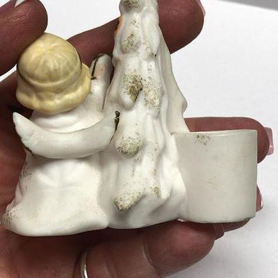 C32: Vintage Christmas Tree Angel Candleholders