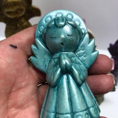 C37: Vintage Mid Century Ceramic Colorful Angels