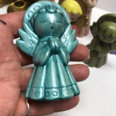 C37: Vintage Mid Century Ceramic Colorful Angels