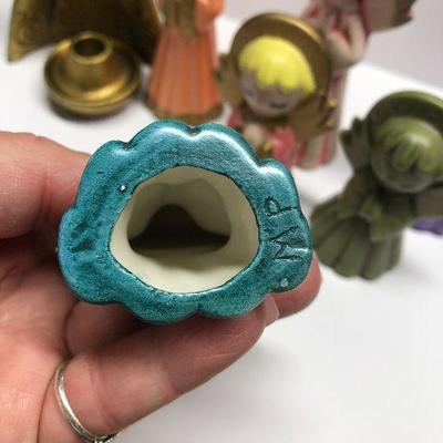 C37: Vintage Mid Century Ceramic Colorful Angels