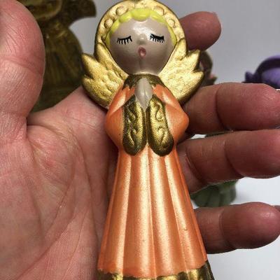 C37: Vintage Mid Century Ceramic Colorful Angels